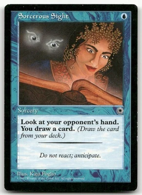 Sorcerous Sight (LP) Portal POR Magic MTG - Image 1 of 2