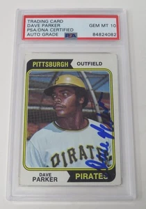Dave Parker HOF Signed Autograph 1974 Topps RC Rookie Card # 252 PSA 10 Auto - Picture 1 of 5