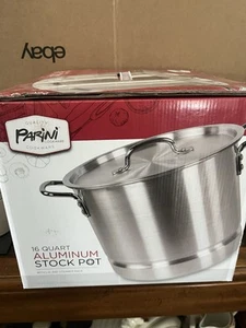 Parini 16 Quart Stock Pot with Lid and Steamer Rack - Picture 1 of 4