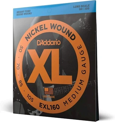 D'Addario EXL160 Nickel Wound  50-105 Long Scale Bass Guitar Strings | New - Image 1 of 4