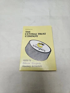 ES25 Cincinnati Stingers 1978/79 WHA Hockey Pocket Schedule - Central Trust - Picture 1 of 2