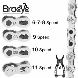 6/7/8/9/10/11 Speed Bicycle Chain Connector Quick Link Lock Road Bike Joint - Picture 1 of 17
