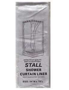 Carnation Home Fashions Stall Size  Wide 5-gauge Shower Liner: 54" W x 78" L