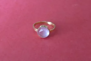 Chalcedony Ring In a Vermeil Setting - Picture 1 of 9