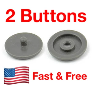 SNAPS ON! – 2 Seat Belt Button Buckle Stop - Universal Fit Stopper Kit in Gray - Picture 1 of 3