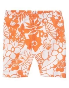 GYMBOREE TROPICAL BLOOM ORANGE FLORAL BIKE SHORTS 3 4 5 6 7 8 9 10 12 NWT - Picture 1 of 1