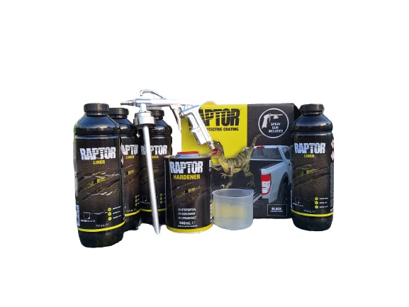 U-POL Raptor 711ml Transportflächen Beschichtung - Schwarz Inkl. 237ml Härter