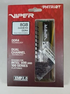 Patriot Viper 8GB (2x4GB) DDR4 PC4-17000 2133MHZ XMP2.0 NEW SEALED IN BOX - Picture 1 of 4