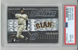 2005 ZENITH TEAM ZENITH #TZ-11 WILLIE MAYS CARD GIANTS PSA 10 LOW POP 2 RARE - Picture 1 of 2