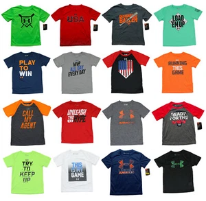 Under Armour Heatgear Boys T-Shirts - Size 2T 4 5 6 7 - New w/Tags - Picture 1 of 21