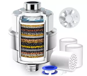 20-Stage Shower Head Filter-Shower Head Filter for Hard Water, with 3 Replaceabl - Picture 1 of 9