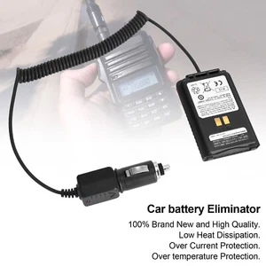 Sbr-28Li Car Charger Battery Eliminator For Ft4X Radio Talkie Accessories E4 - Zdjęcie 1 z 11