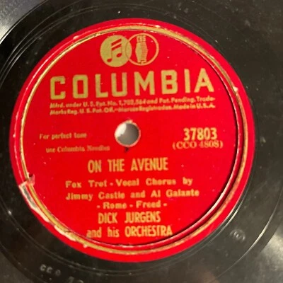 Dick Jurgens ‎– When You Were Sweet Sixteen 10", 78 RPM 1947 Columbia ‎– 37803 - Image 1 of 2