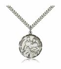 Bliss Sterling Silver Saint Raphael The Archangel Pendant Medal,7/8 Inch