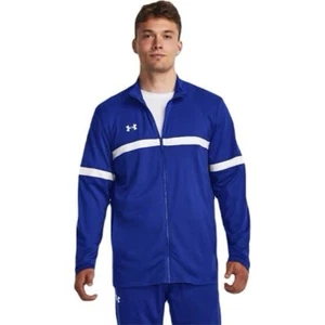 UNDER ARMOUR Men's UA Team Knit Warm Up Full Zip Track Jacket Blue Size M BNWT - Picture 1 of 10