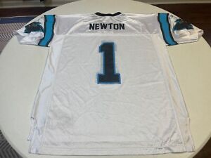 Cam Newton #1 Carolina Panthers Reebok NFL Football Jersey White Men’s XL *READ*