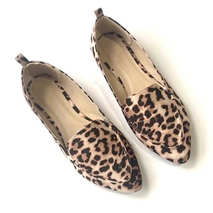 WILD DIVA LOUNGE New Women's 7 Cheetah Printed Pointed Toe Flat Loafers Shoes 7A - Picture 1 of 5