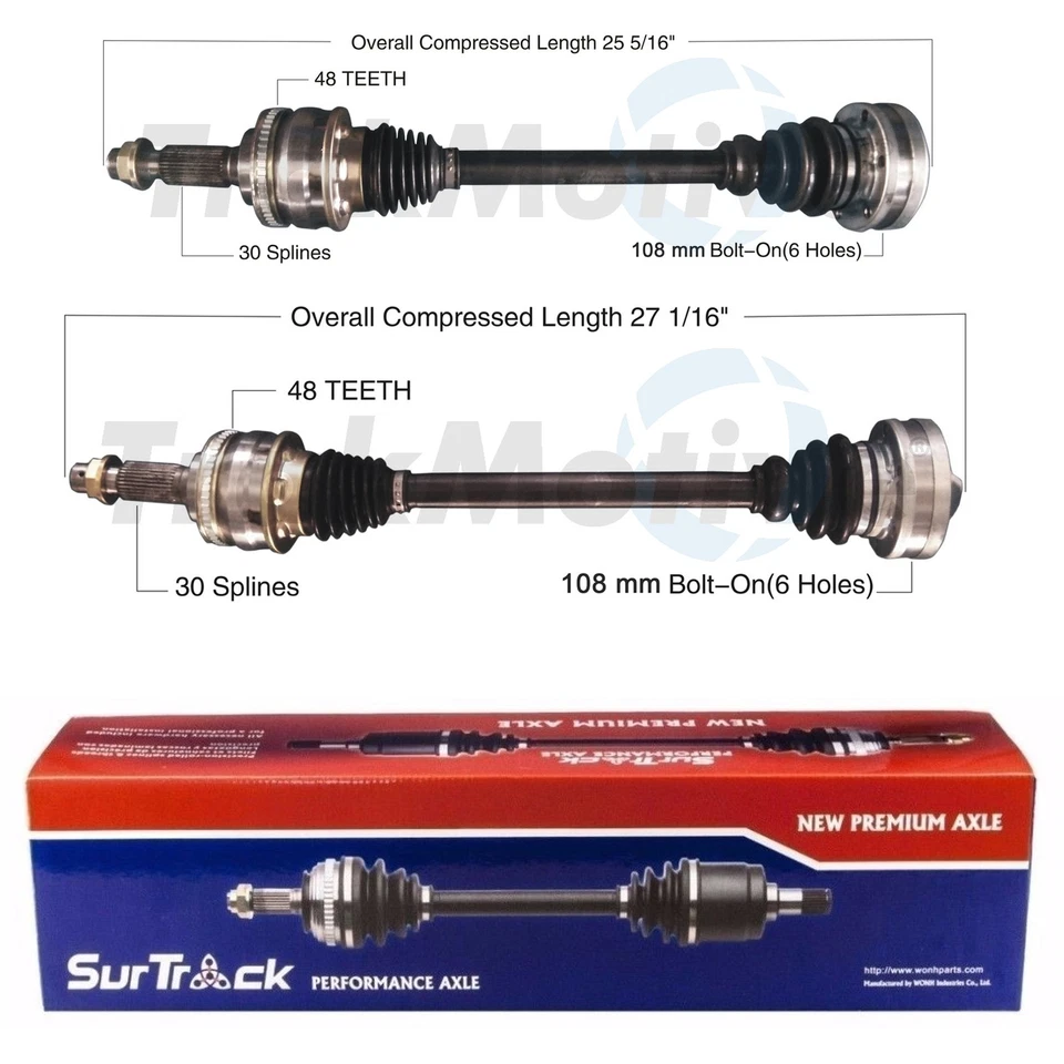 SurTrack Pair Set of 2 Rear CV Axle Shafts For Lexus IS300 2001-2005 - Image 1 of 1