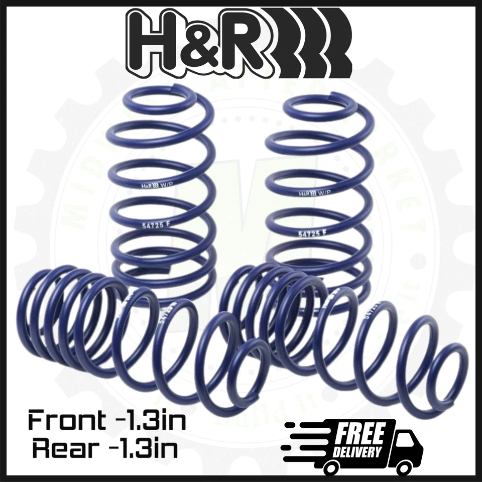 H&R Front and Rear Sport Lowering Springs | Fits 1987-1995 Mercedes Benz 300E TD - Image 1 of 2