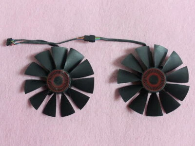 Pair Fans Cooler Fan For Original ASUS GTX 970 GTX 980Ti R9 380 FD10015H12S 95mm - Image 1 of 4