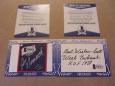 JOE NAMATH / WEEB EWBANK HISTORIC Autograph FRIEND / FOES SUPER RARE!! $