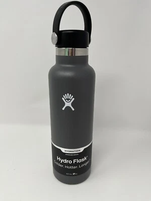 Hydro Flask Hydration Standard Mouth w/ Flex Cap 621ml/21oz *STONE* NEW - Image 1 of 4
