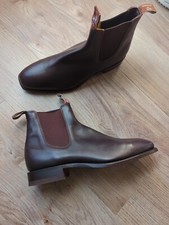 RM Williams Craftsman Chestnut Brown Leather Chelsea Boots Mens 12 EU 46