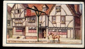 Tobacco Card, Richard Lloyd, OLD INNS, 1924, Ye Old Chequers Inn Tonbridge, #24