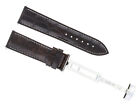 18Mm Leather Watch Band Strap Clasp  For Omega Seamaster Speednaster D/Brown Ws