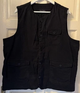Cappotto giacca a strati Seasalt uomo nero cotone bosveano gilet - Taglia XL - Foto 1 di 7