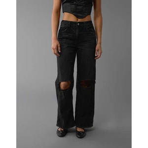 American Eagle Dreamy Drape Stretch Super High Rise Baggy Wide-Leg Jean Size 10 - Picture 1 of 10