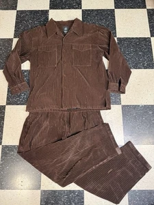 GODBODY velvet corduroy suit set 2XL Shirt Jacket 42x 34 pants vtg y2k hip hop - Picture 1 of 10