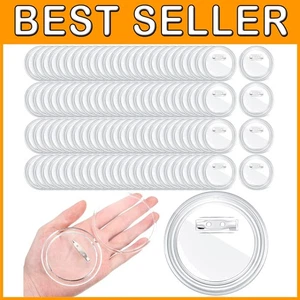 Acrylic Blank Pins Bulk Kit - Make Your Own Buttons - Picture 1 of 9