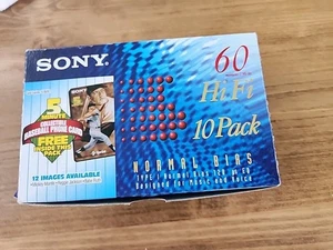Sony 10C60HF 60 Minutes Normal Bias Cassettes New 10 Tapes - Picture 1 of 6