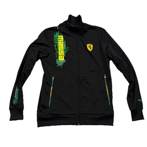 Puma x Ferrari x Felipe Massa Mens Sz M Official F1 Racing Full Zip Black Jacket - Picture 1 of 21