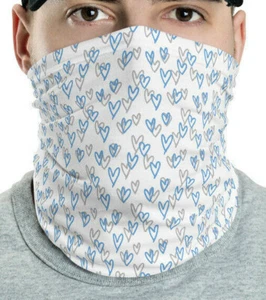 Neck Gaiter: Lots of COWBOYS Hearts - custom Face Mask. Protection w/ style! - Picture 1 of 3