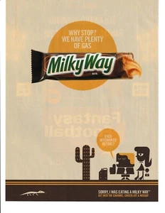 Milky Way Print Ad 2014 Hitchhikers In Desert - Picture 1 of 1