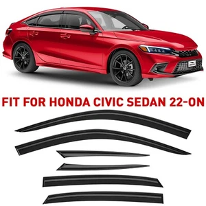 Rain Guards Vent Visors Shade for 2022-2025 Honda Civic Sedan SHATTERPROOF - Picture 1 of 9