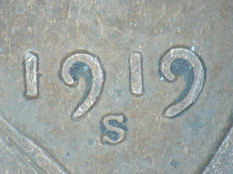 1919-S Woody Lincoln Wheat Cent Circ Improper Aloy Mix Cover