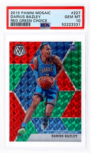 2019 Panini Mosaic Darius Bazley Choice Red/Green Mosaic #227 PSA 10 Rookie RC - Picture 1 of 2