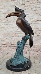 Grande scultura regalo marmo uccellino costiero toucano fatta a mano simbolo di intelligenza - Foto 1 di 10