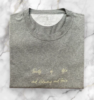 Brunello Cucinelli Camiseta/Color Gris, Talla 54 (XL) 100% Algodón PVP 650$ Foto 1 de 4