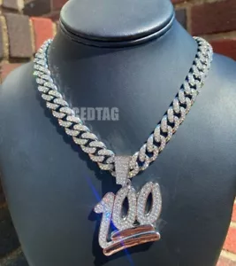 Ciondolo 100 Placcato Argento Lega Ghiacciata Ghiaccio Busto Ghiaccio, Collana Hip Hop 24 - Foto 1 di 7