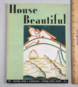 Vintage House Beautiful Magazine June 1931 Summer Home Furnishings Issue - Picture 1 of 6