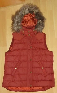 Steppweste Gr. 42 H&M Kapuze Fellkragen warm wattiert gefüttert Jacke Weste - Bild 1 von 5