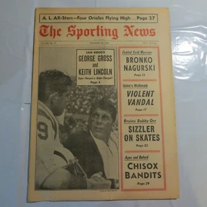 Nov 12,1966 SPORTING NEWS-Bronko Nagurski/Keith Lincoln 5T - Picture 1 of 1