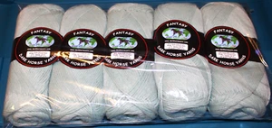 DARK HORSE Fantasy Yarn / Nylon Acrylic /pack of 5 / Pale Aqua #100 Lot 2282 - Picture 1 of 4