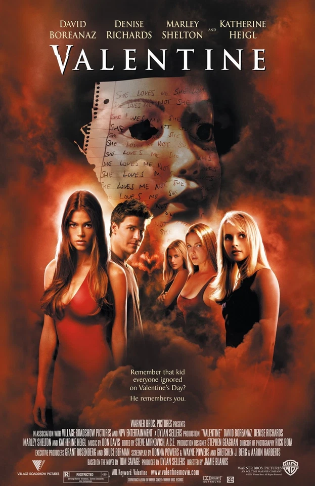 Póster de la película de San Valentín Katherine Heigl póster, póster de Denise Richards, terror Foto 1 de 1