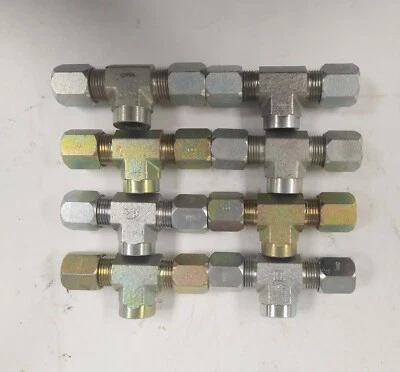 1/2" FERRULE COMPRESSION TO 3/8" FNPT TEE FITTINGS (LOT OF 8) 47655-08-08-06 - Image 1 of 3