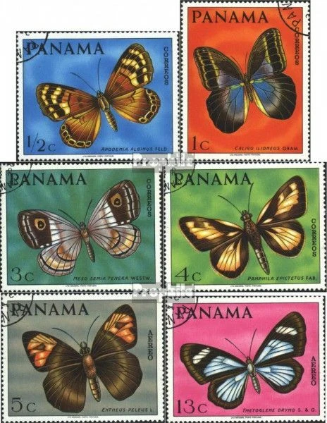 Panama 1056-1061 (complete.issue) used 1968 Butterflies - Image 1 of 1